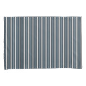 Eleganter Blue Gray French Ticking Stripe Kissenbezug (Vorderseite-Rechts)