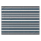 Eleganter Blue Gray French Ticking Stripe Tischdecke (Vorderseite (Horizontal))