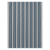 Eleganter Blue Gray French Ticking Stripe Tischdecke (Vorderseite)