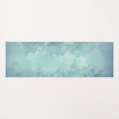 Eleganter Blue Green Grunge Aquarell Hintergrund | Yogamatte (Vorderseite (Horizontal))