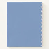 Eleganter Blue Herringbone Notebook-Planer Notizblock (Rückseite)