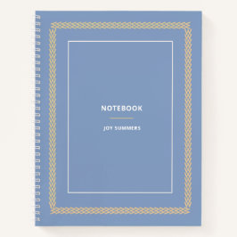 Eleganter Blue Herringbone Notebook-Planer Notizblock