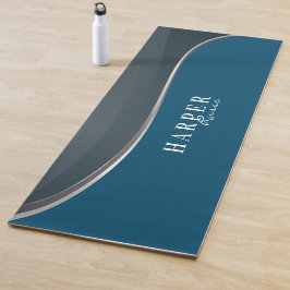 Eleganter Blue Individuelle Name Yoga Mat Yogamatte