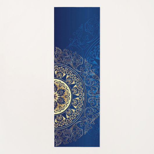 Eleganter Blue Mandala Muster Yoga Mat! Yogamatte (Vorderseite)