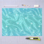 Eleganter Blue Mermaid Scales Metallic Glitzer Seidenpapier (Handwerk)