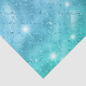 Eleganter Blue Mermaid Scales Metallic Glitzer Seidenpapier (Detail)