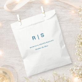 Eleganter Blue Monogram Gastgeschenk Hochzeit Bag Geschenktütchen