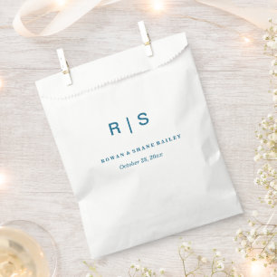Eleganter Blue Monogram Gastgeschenk Hochzeit Bag Geschenktütchen