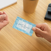 Eleganter Blue Monogram Pool Cleaner Visitenkarte