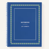 Eleganter Blue Notebook-Planer Notizblock (Vorderseite)