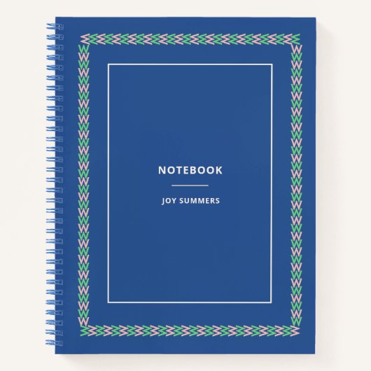 Eleganter Blue Notebook-Planer Notizblock (Vorderseite)