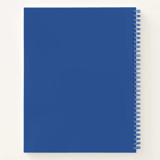 Eleganter Blue Notebook-Planer Notizblock (Rückseite)