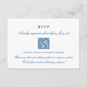 Eleganter Blue Online UAWG QR Code Begleitkarte (Vorderseite)