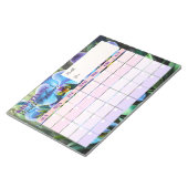 Eleganter Blue Orchid Kalender Monatsplaner Notizblock (angewinkelt)