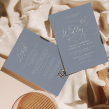 Eleganter Blue QR-Code bei einer Hochzeit