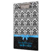 Eleganter Blue Ribbon Black & White Damaskus Klemmbrett (Links)