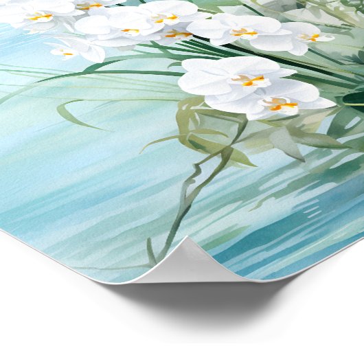 Eleganter Blue River Orchid Poster (Ecke)