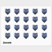 Eleganter Blue Romantic Rücksendeadresse Sticker B (Blatt)
