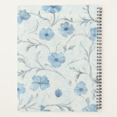 Eleganter Blue Shabby Chic Organizer Planer (Rückseite)