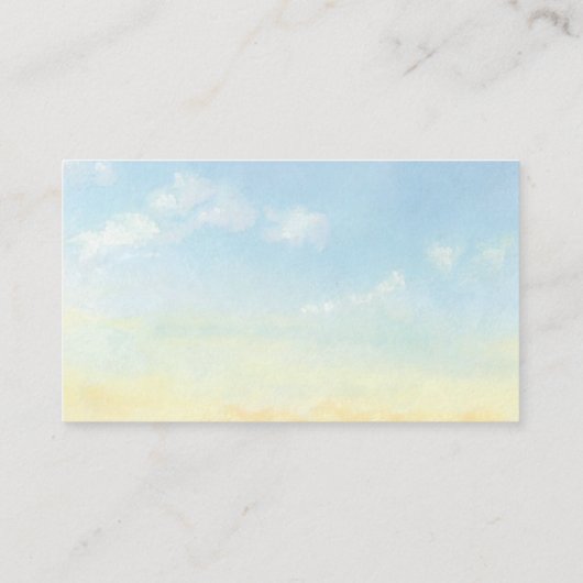 Eleganter Blue Sky Clouds Babydusche Windelwanne Begleitkarte (Rückseite)