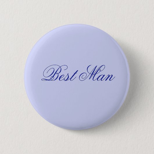 Eleganter Blue Trauzeuge Button (Vorderseite)