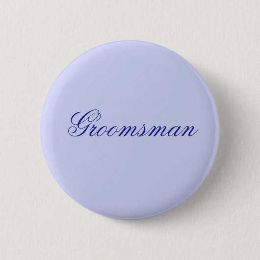 Eleganter Blue Trauzeuge Button (Vorderseite)