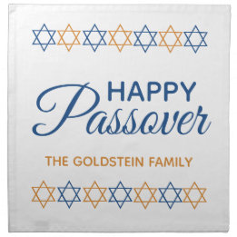 Eleganter Blue und Gold Matzoh Cover für Pessach Serviette