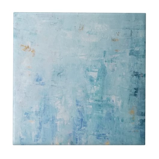 Eleganter Blue und Gold Stone Fliese (Vorderseite)