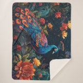 Eleganter Blue und Range Peacock Star Gefüllter Ga Sherpadecke (Vorderseite)