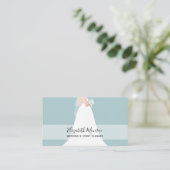 Eleganter Blue Wedding Event Planner Visitenkarte (Stehend Vorderseite)