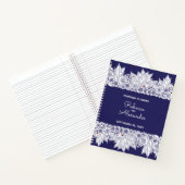 Eleganter Blue White Wedding Planer Notizblock (Innenseite)