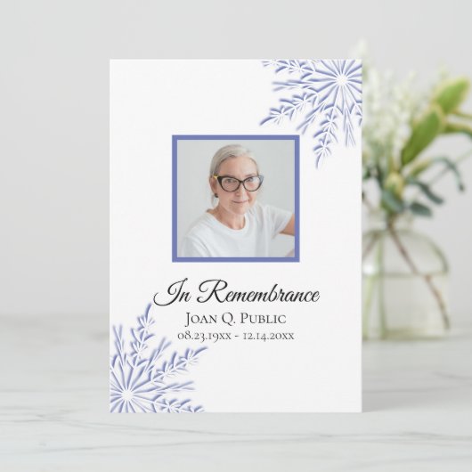 Eleganter Blue Winter Snowflakes Programm (Stehend Vorderseite)