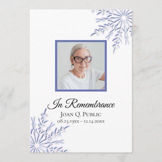 Eleganter Blue Winter Snowflakes Programm (Vorderseite)