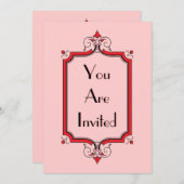 Eleganter Blüh Frame Einladung (Vorne/Hinten)