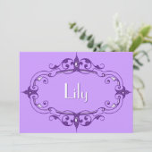 Eleganter Blüh Frame Einladung (Stehend Vorderseite)