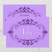 Eleganter Blüh Frame Einladung (Vorne/Hinten)