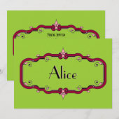 Eleganter Blüh Frame Einladung (Vorne/Hinten)