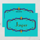 Eleganter Blüh Frame Einladung (Vorne/Hinten)