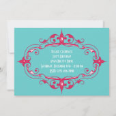 Eleganter Blüh Frame Einladung (Rückseite)