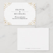 Eleganter blüh-Kalligraphie-Hochzeiteinsatz Begleitkarte (Vorne/Hinten)
