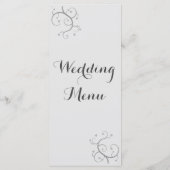 Eleganter Blüh mit Herzenshochzeit Menükarte (Rückseite)