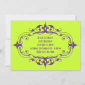 Eleganter Blüh-Rahmen Einladung (Rückseite)