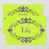 Eleganter Blüh-Rahmen Einladung (Vorne/Hinten)