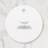 Eleganter Blüh Vielen Dank für Ihre Liebesmarken f Geschenkanhänger (Rückseite)