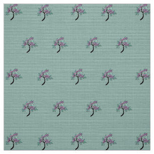 Eleganter blühender Baum Grün + Pflaume 150cm Stoff