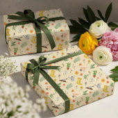 Eleganter blühender botanischer Garten Girly Geschenkpapier