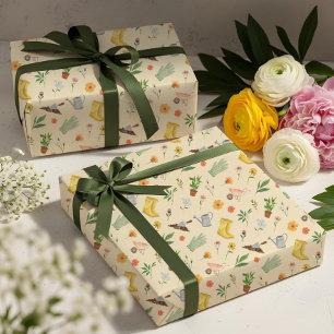 Eleganter blühender botanischer Garten Girly Geschenkpapier