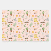 Eleganter blühender botanischer Garten Girly Geschenkpapier Set (Vorderseite 2)