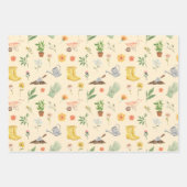 Eleganter blühender botanischer Garten Girly Geschenkpapier Set (Vorderseite)