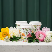 Eleganter blühender botanischer Garten Girly Pappbecher